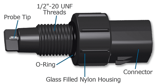 WW002801AA-series Glass Filled Nylon WIF Sensor (1/2 x 20 thread)