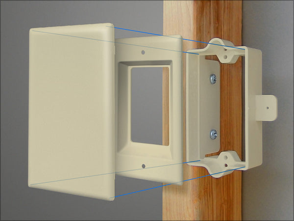 Infoplate PLUS™ Recessed wall outlet system.