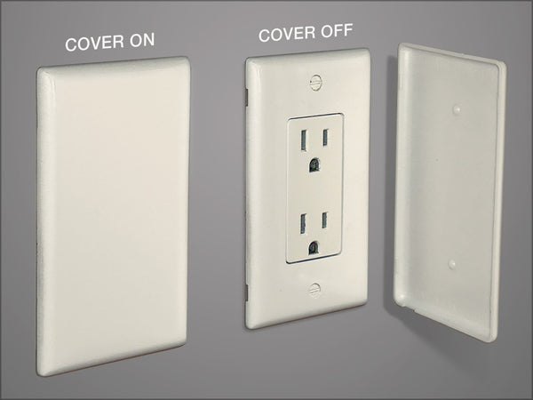 Infoplate PLUS II™ Dress Covers for flush mounting outlets.