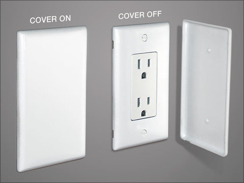 Infoplate PLUS II™ Dress Covers for flush mounting outlets.