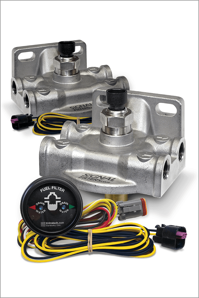 Signal Filters™ SMART Fuel Filter Water Separator System SFH-SS-G2 DUAL KIT (w/Dual Indicator Gauge and Harness)
